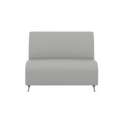 Интер хром (серая экокожа) Прямой двухместный модуль