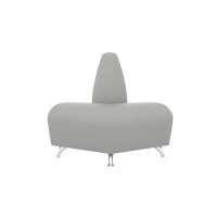 Интер хром (серая экокожа) Наружный угловой модуль