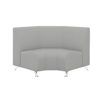 Интер хром (серая экокожа) Радиусный модуль