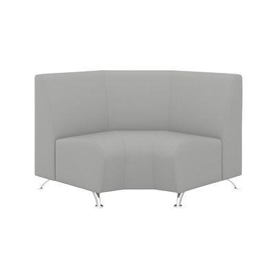 Интер хром (серая экокожа) Радиусный модуль