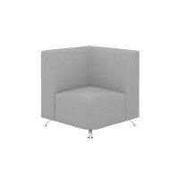 Интер хром (серая экокожа) Угловой модуль