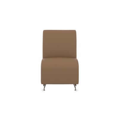 Интер хром (серо-бежевая экокожа) Прямой одноместный модуль