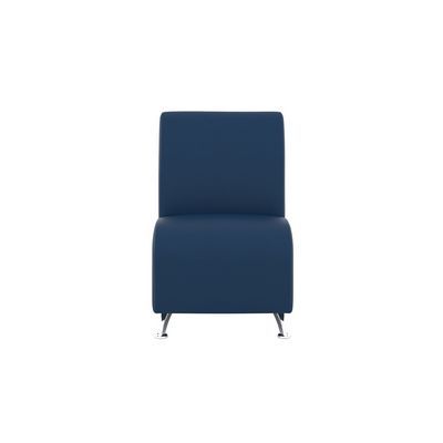 Интер хром (синяя экокожа) Прямой одноместный модуль