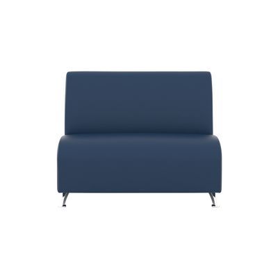 Интер хром (синяя экокожа) Прямой двухместный модуль