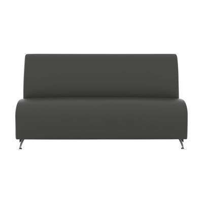 Интер хром (темно-серая экокожа) Прямой трехместный модуль