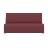 Интер хром (винно-красная экокожа) Прямой трехместный модуль