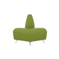 Интер хром (зеленая экокожа) Наружный угловой модуль