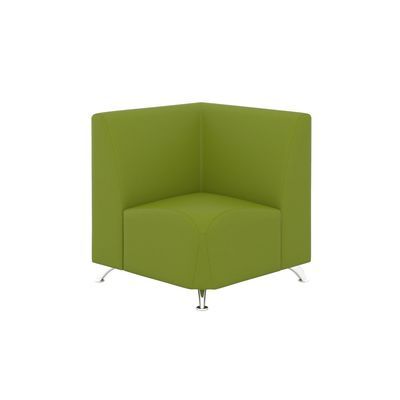 Интер хром (зеленая экокожа) Угловой модуль