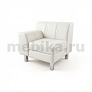 Лима 1Лев (Белая экокожа) Модуль 1-номест. с левым подлок-ком