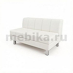 Лима 2С (Белая экокожа) Модуль 2-х местный без подлокотников