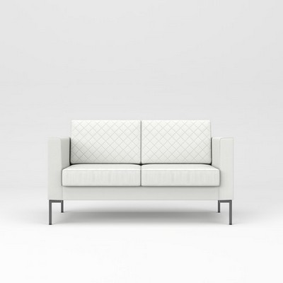 Мальта 2 (Белая экокожа) Диван двухместный