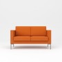 Мальта 2 (Оранжевая экокожа) Диван двухместный