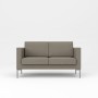 Мальта 2 (Серо-коричневая экокожа) Диван двухместный