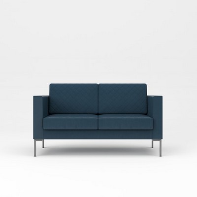 Мальта 2 (Синяя экокожа) Диван двухместный