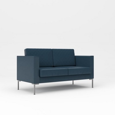 Мальта 2 (Синяя экокожа) Диван двухместный