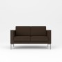 Мальта 2 (Темно-коричневая экокожа) Диван двухместный