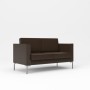 Мальта 2 (Темно-коричневая экокожа) Диван двухместный