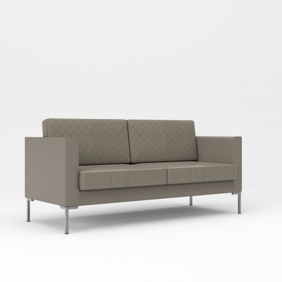 Мальта 3 (Серо-коричневая экокожа) Диван трехместный