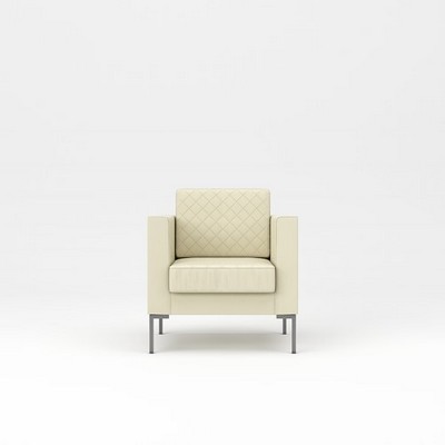 Мальта 1 (Светло-бежевая экокожа) Кресло