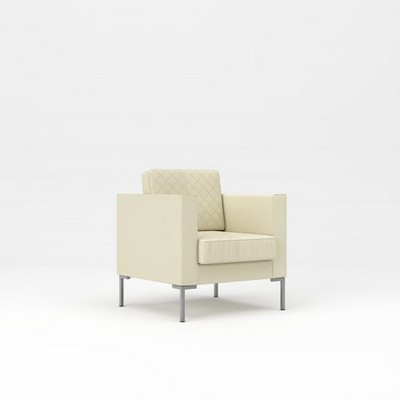 Мальта 1 (Светло-бежевая экокожа) Кресло