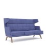 Марли 3 (Синяя ткань) Диван трехместный