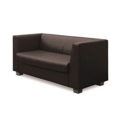 Миларго 2 (Темно-коричневая экокожа) Диван двухместный