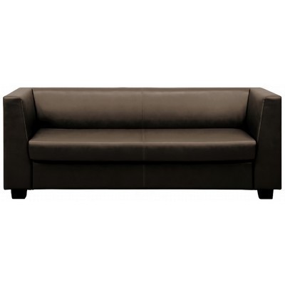 Миларго 3 (Темно-коричневая экокожа) Диван трехместный