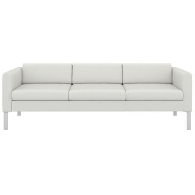 Модерн (белая экокожа) Диван трехместный