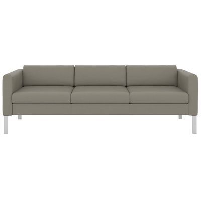 Модерн (серая экокожа) Диван трехместный