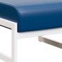 Module MD.B1 (Синяя экокожа, белый каркас) Банкетка одноместная
