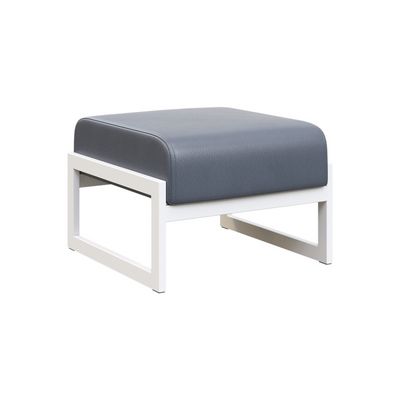 Module MD.B1 (Серая экокожа, белый каркас) Банкетка одноместная