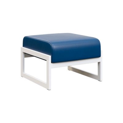 Module MD.B1 (Синяя экокожа, белый каркас) Банкетка одноместная