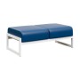 Module MD.B2 (Синяя экокожа, белый каркас) Банкетка двухместная
