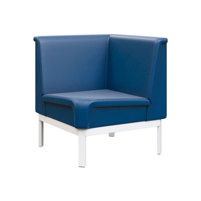 Module MD.U1 (Синяя экокожа, белый каркас) Диван угловой