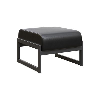 Module MD.B1 (Черная экокожа, черный каркас) Банкетка одноместная