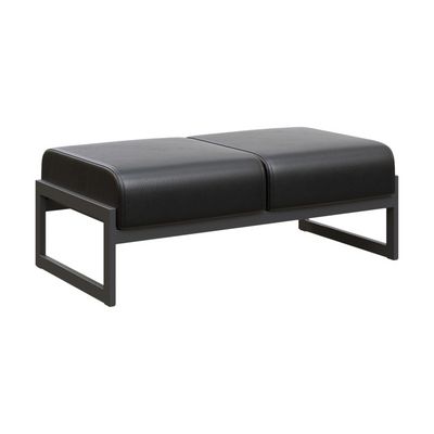 Module MD.B2 (Черная экокожа, черный каркас) Банкетка двухместная