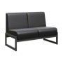 Module MD.D2 (Черная экокожа, черный каркас) Диван двухместный
