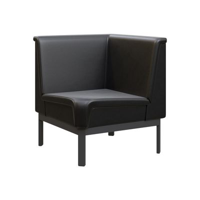 Module MD.U1 (Черная экокожа, черный каркас) Диван угловой