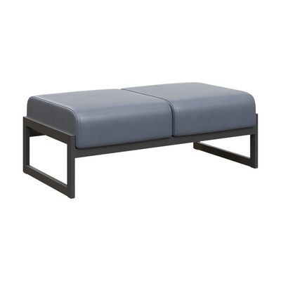 Module MD.B2 (Серая экокожа, черный каркас) Банкетка двухместная