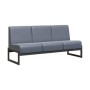 Module MD.D3 (Серая экокожа, черный каркас) Диван трехместный