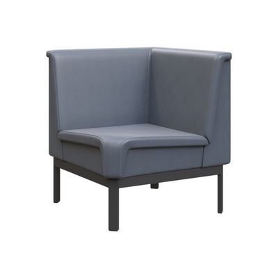 Module MD.U1 (Серая экокожа, черный каркас) Диван угловой