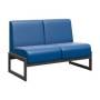 Module MD.D2 (Синяя экокожа, черный каркас) Диван двухместный