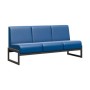 Module MD.D3 (Синяя экокожа, черный каркас) Диван трехместный