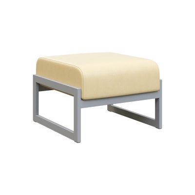 Module MD.B1 (Бежевая экокожа, серый каркас) Банкетка одноместная