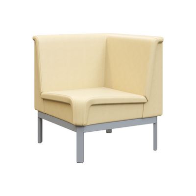 Module MD.U1 (Бежевая экокожа, серый каркас) Диван угловой