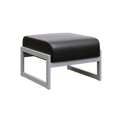 Module MD.B1 (Черная экокожа, серый каркас) Банкетка одноместная