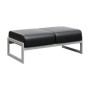 Module MD.B2 (Черная экокожа, серый каркас) Банкетка двухместная