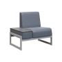 Module MD.D1-ST1 (Серая экокожа, серый каркас) Диван одноместный со столиком универсальный