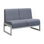 Module MD.D2 (Серая экокожа, серый каркас) Диван двухместный