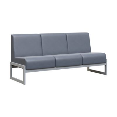 Module MD.D3 (Серая экокожа, серый каркас) Диван трехместный